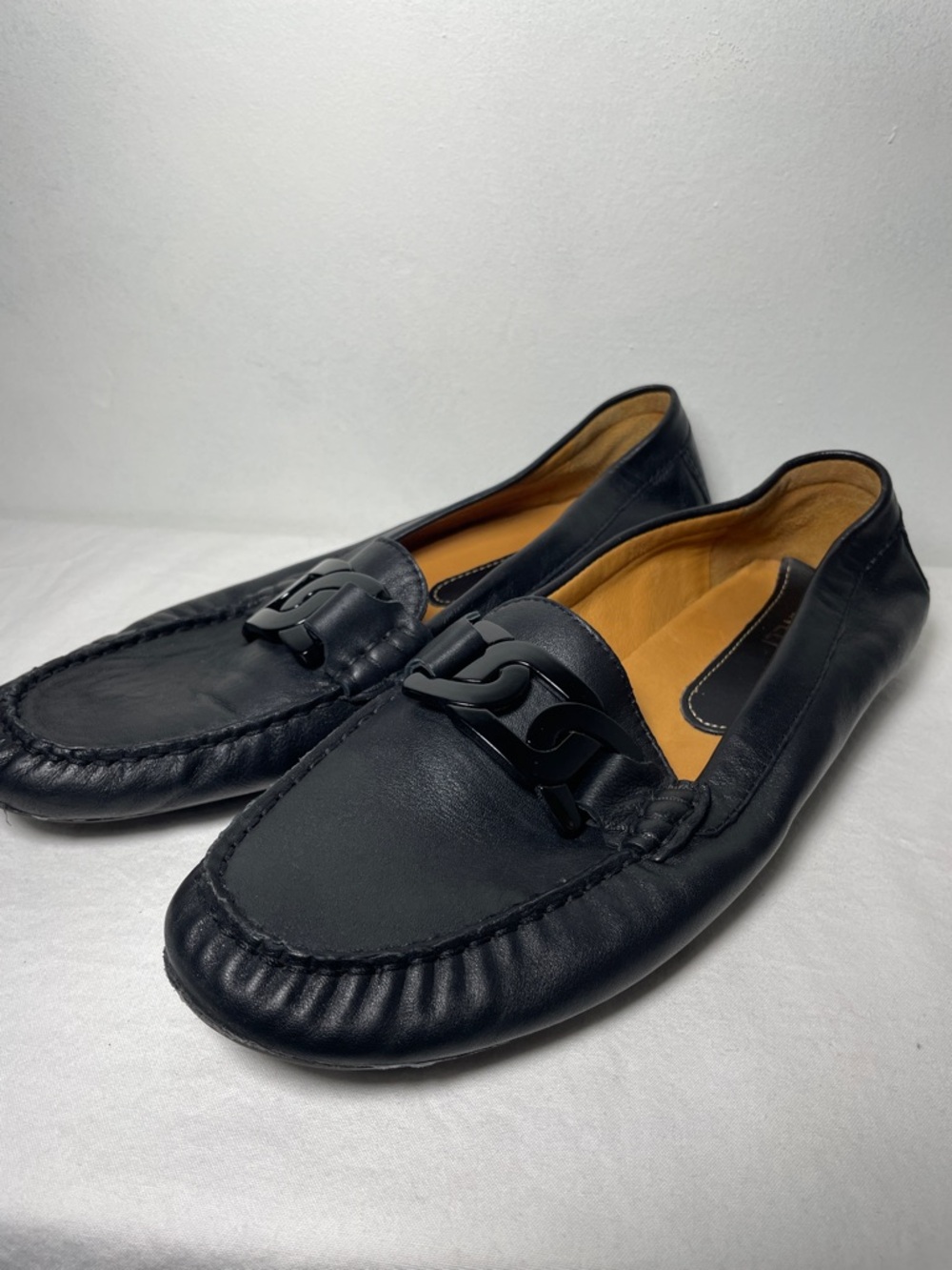 Van Eli Aiker Black Leather Driving Loafer Moccasins 11 W - Picture 8 of 12